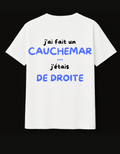 T-shirt Antifa Wear "J'ai fait un cauchemar j'étais de droite" — coton bio assemblé en France, streetwear engagé
